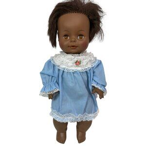 Vintage 1971 Horsman African American 15" Sofskin Baby Doll Drink Wet Sleep Eye